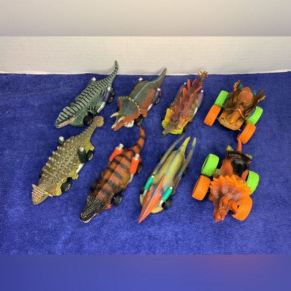 Kids Pull-Back Dinosaur Car Toy Dinosaur Party Favor Game Dino Toy Birthday Gift - Picture 2 of 10